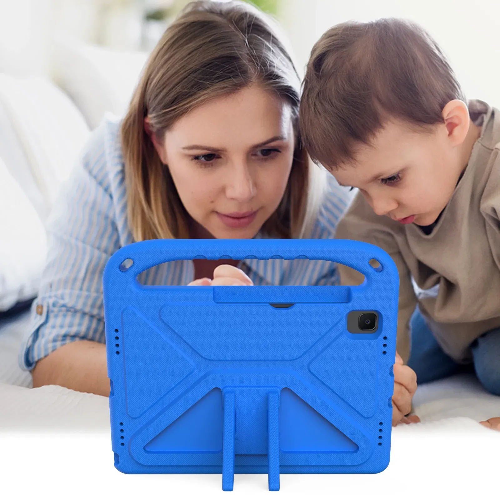 Color: Red, Size: iPad 10th - Kids tablet case  for Samsung Galaxy Tab S9FE+ S9+ S9 S8 S8+ S7FE S7+ A7Lite S5e S6 Lite A9+ A9 A8 A7 T510 T307U Child shel