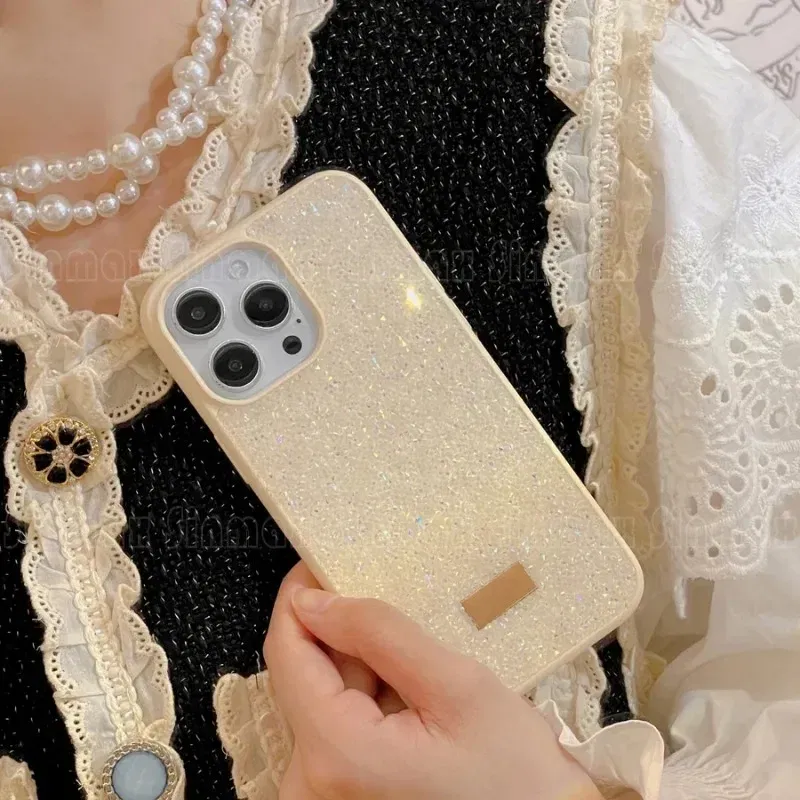 Color: Blue, Material: Artificial Leather - Luxury Glitter Designed Shell For iPhone 16 15 Pro Max 14 13 12  Luxurious Bling Sparkling Rhinestone Diamond Jewels Cover Case