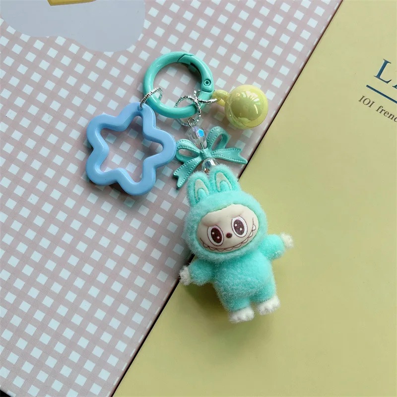 Color: Gold, Ships From: CHINA - Cute flocking anime keychains, charming 3D accessories, car key rings, jewelry, cartoon phone pendants, gifts