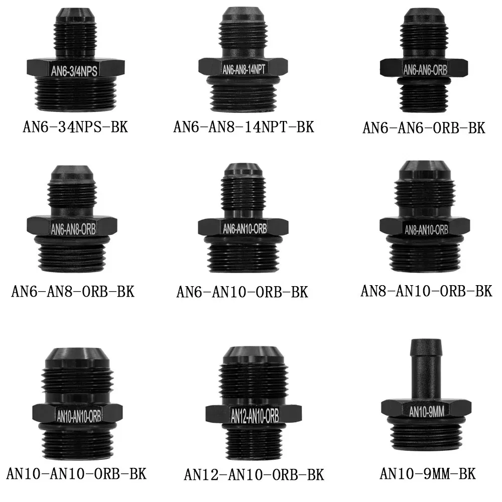 Color: Lavender - Aluminum Alloy Universal AN6 8 10 12 to AN to M16x1.5 M18x1.5 Metric Fuel Hose Adapter Pipe Thread Fitting CAR OIL COOLER SYSTEM