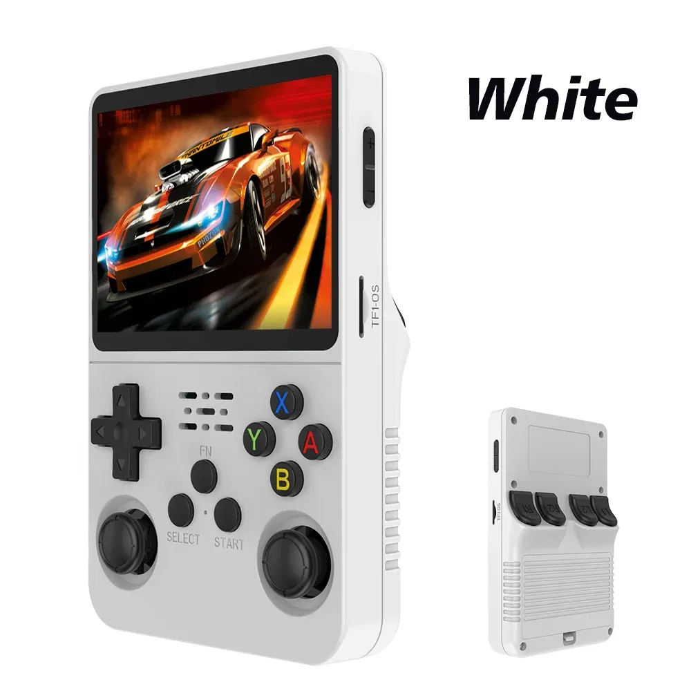 Color: Orange - R36S Retro Handheld Video Game Console Linux System 3.5 Inch IPS Screen Portable Pocket Video Player 64GB RG35S Plus