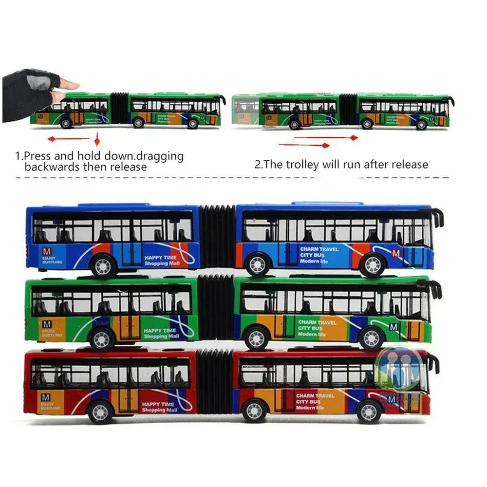 Color: Green, Ships From: CHINA - City Express Bus Double Buses Diecast Vehicles Toys Funny Pull Back Car Children Kids Gifts 1:64 Alloy City Bus Model Vehicles