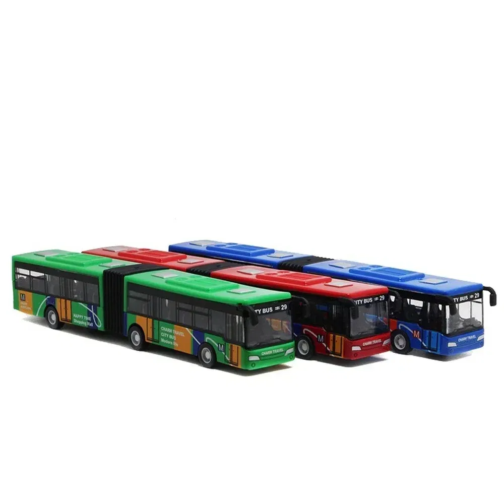Color: Green, Ships From: CHINA - City Express Bus Double Buses Diecast Vehicles Toys Funny Pull Back Car Children Kids Gifts 1:64 Alloy City Bus Model Vehicles