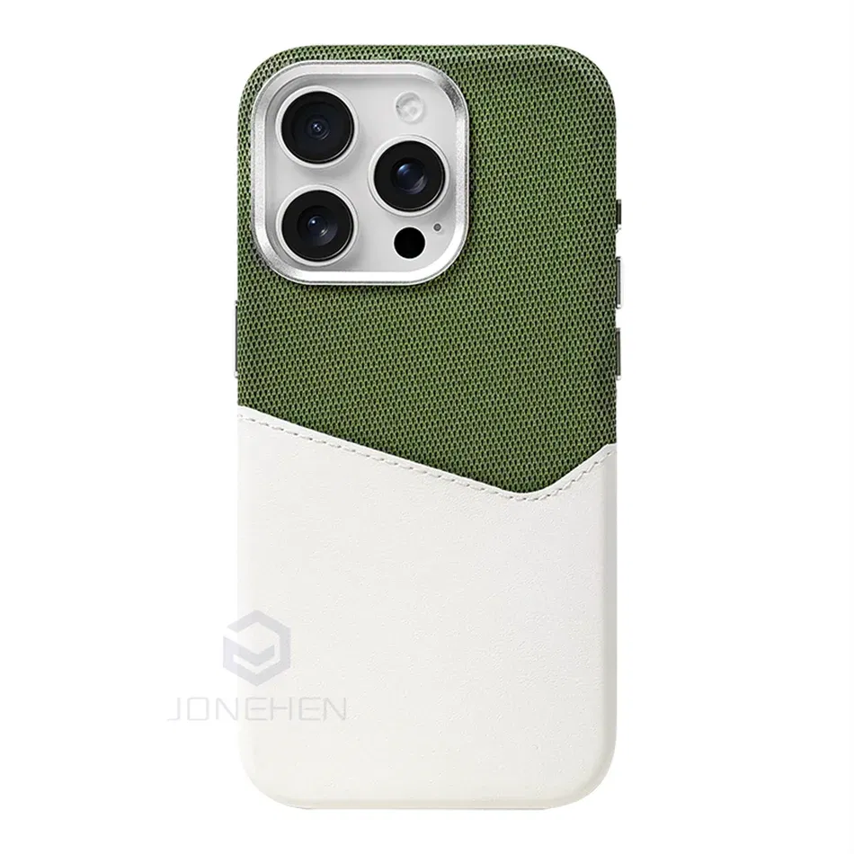 Color: GRAY, Material: aluminum - For Magsafe Card Holder Leather Case For iPhone 16 15 13 12 17 Pro Max 14 Plus Pocket Wireless Charge Alloy Lens Magnetic Cover
