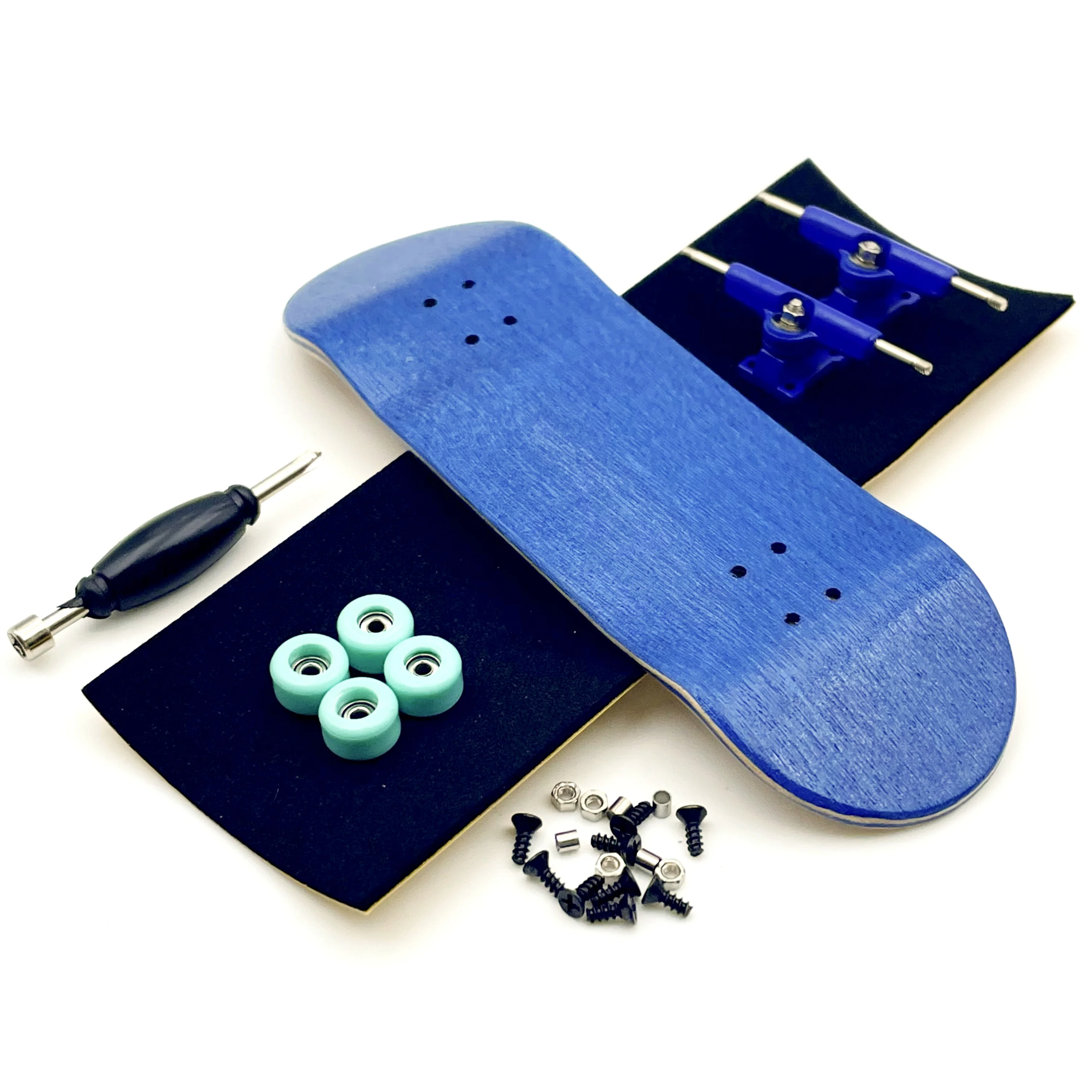 Color: Brown - 32mm Fingerboard Set with Maple Wooden Deck Metal Trucks Bearing Wheels