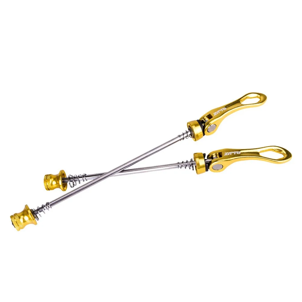 Color: Yellow, Ships From: CHINA - Parts Quick Release Skewer Skewer Anti-corrosion Bike Front Rear QR Mountain Bike Aluminum Alloy + Steel Hot New