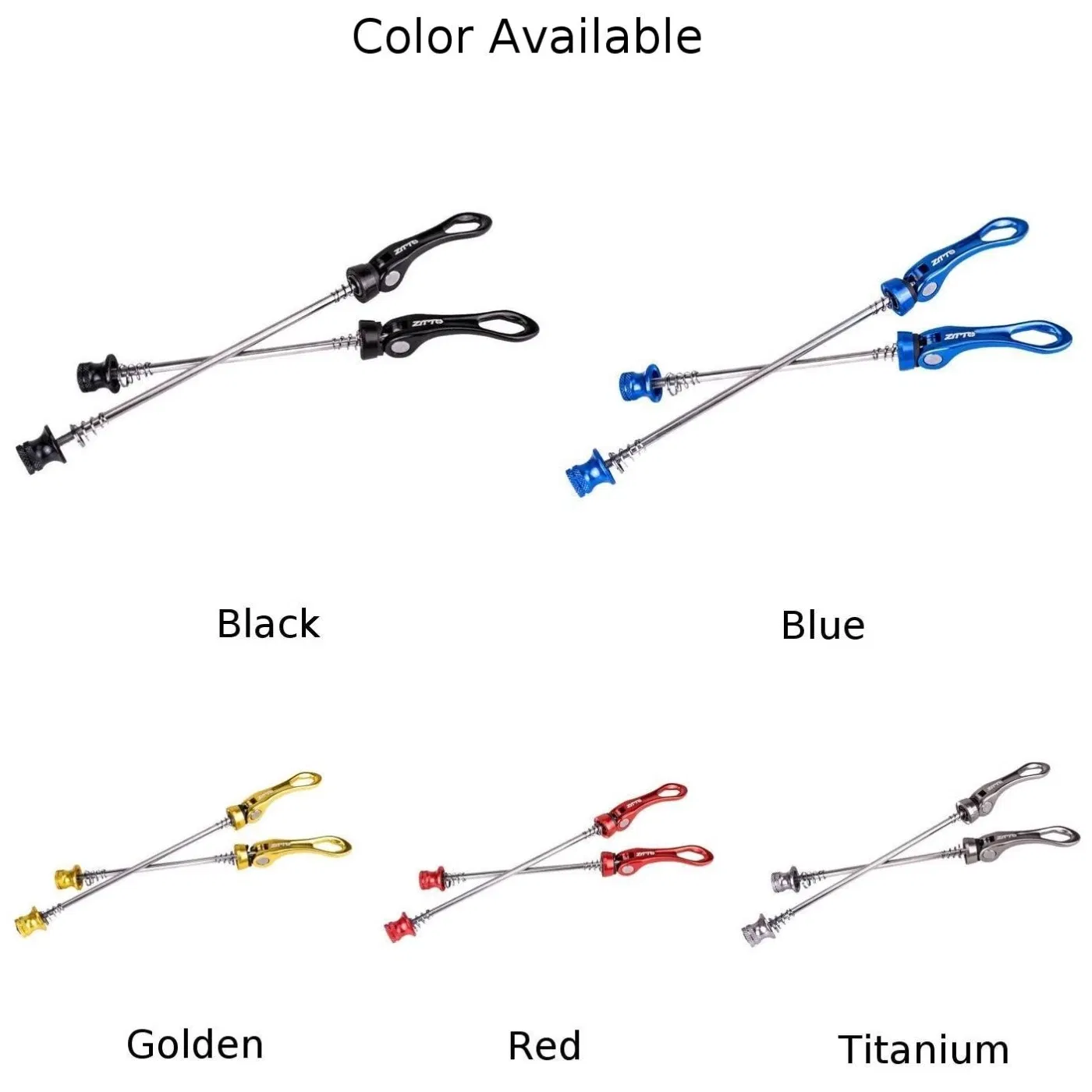 Color: Yellow, Ships From: CHINA - Parts Quick Release Skewer Skewer Anti-corrosion Bike Front Rear QR Mountain Bike Aluminum Alloy + Steel Hot New