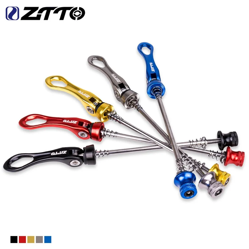 Color: Yellow, Ships From: CHINA - Parts Quick Release Skewer Skewer Anti-corrosion Bike Front Rear QR Mountain Bike Aluminum Alloy + Steel Hot New