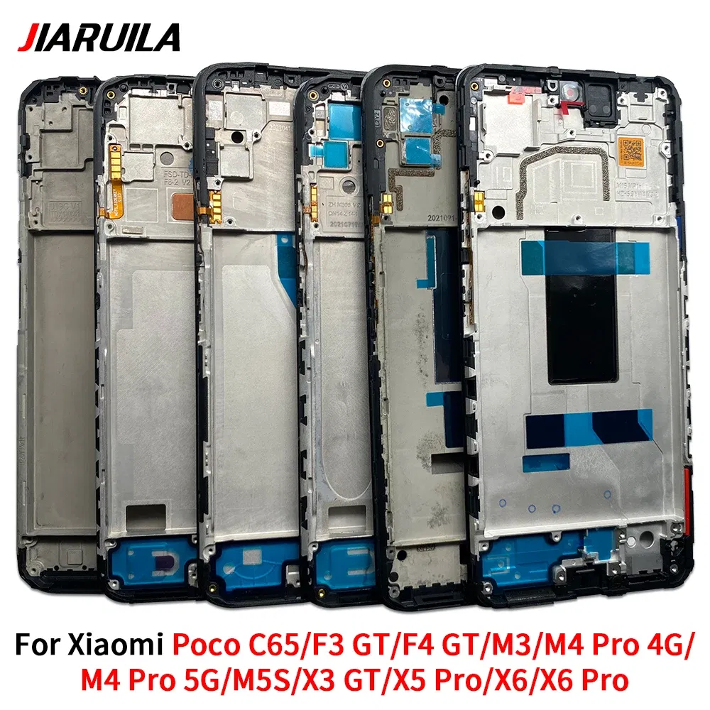 Color: Red - LCD Screen Middle LCD Front Frame Housing Bezel Plate Panel Chassis For Xiaomi Poco C65 X3 F3 F4 GT M3 M4 Pro 4G 5G M5S X5 X6