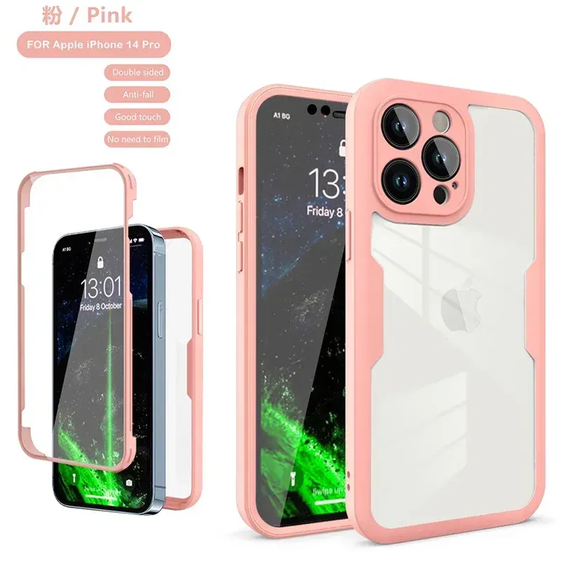 Color: Blue, Compatible-Phone Models: For iPhone XS Max, Ships From: CN - Clear 360 Full Wrap Phone Case For iPhone 17 Pro Max 16 15 14 13 12 11 SE2/SE3 Xr Xs 8 Plus Film With Lens Protection Back Cover