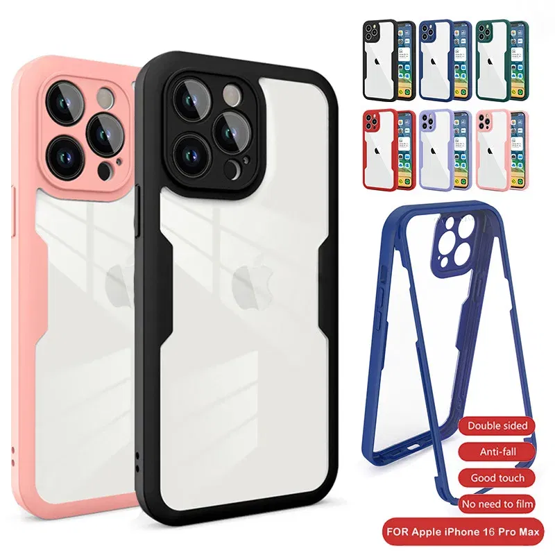 Color: Blue, Compatible-Phone Models: For iPhone XS Max, Ships From: CN - Clear 360 Full Wrap Phone Case For iPhone 17 Pro Max 16 15 14 13 12 11 SE2/SE3 Xr Xs 8 Plus Film With Lens Protection Back Cover
