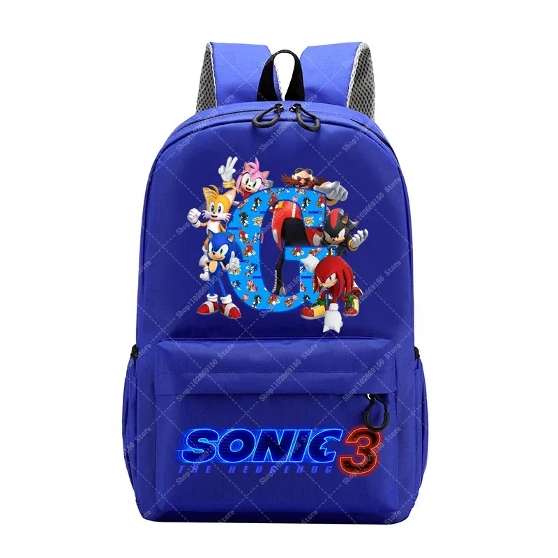Color: Orange, Size: 12" - Sonics Children Cartoon Schoolbag Kids Anime Cute Backpack Boy Fashion Knapsack Student Casual Shoulders Book Bag Xmas Gift 2025