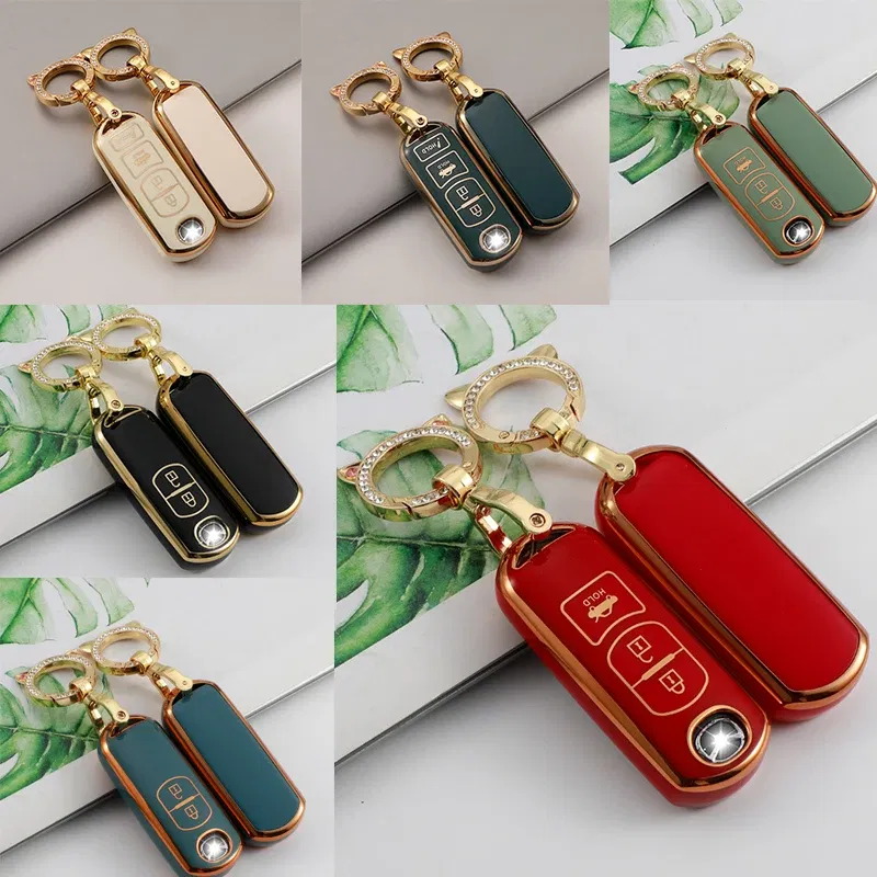 Color Name: Orange - TPU Car Remote Key Case Cover for Mazda 2 3 6 Atenza Axela Demio CX-5 CX5 CX-3 CX7 CX-9 2015 2016 2017 2018 2019 Accessories
