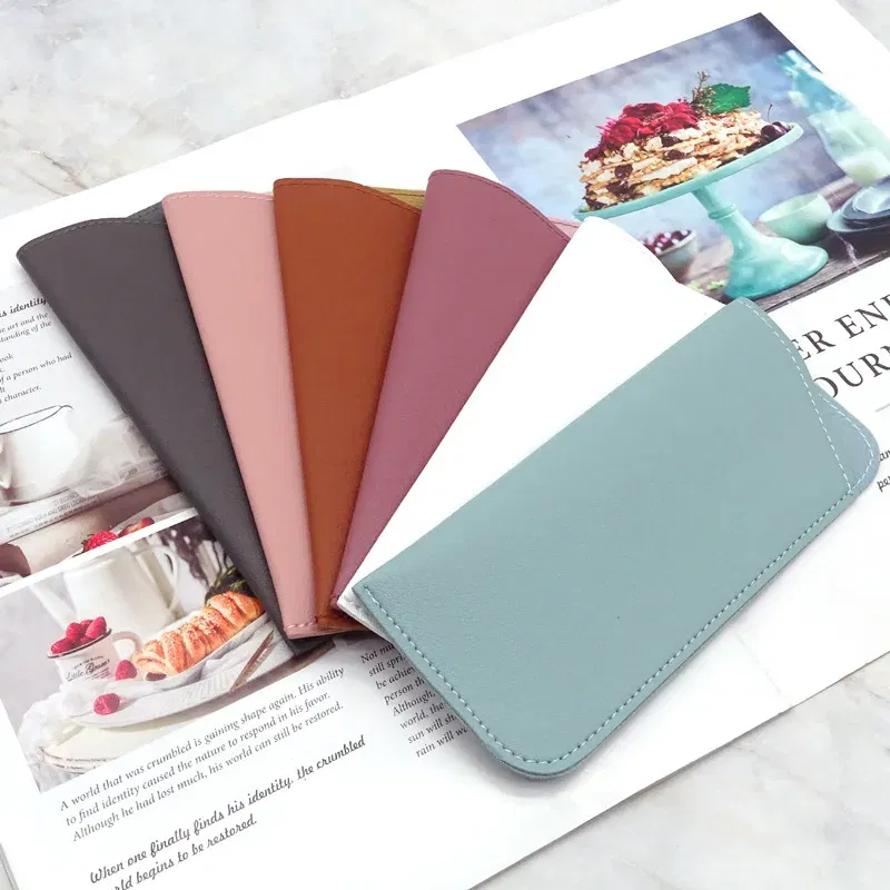 Color: WHITE, Ships From: CN - Simple Soft Leather Open Sunglasses Bag for Women Men Waterproof Reading Glasses Case Dust Storage Bag Eyewear Pocket Accessory