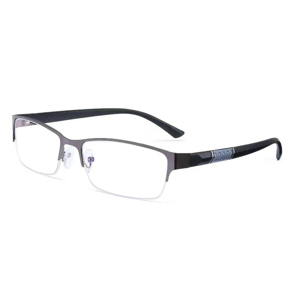 Frame Color: WHITE, Eye Prescription: +150 - Metal Anti-blue Light Reading Glasses Farsighted Eyeglasses Men Business Eyewear Diopter 0 +1.0 +1.5 +2.0 +2.5 +3.0 +3.5 +4.0