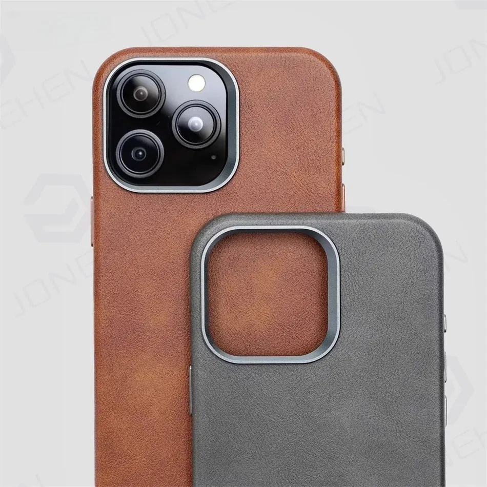 Color: SKY BLUE, Material: Microfiber - High-end Retro Oil Wax Pattern Magnetic For Magsafe Leather Case For iPhone Air 15 14 Plus 13 16 17 Pro Max Camera Button Cover