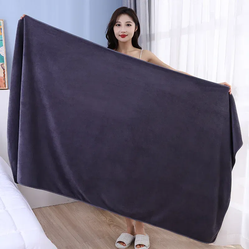 Color: 29#, Size: 3XL - super large smooth and soft double-sided quick-drying microfiber bath towel thickened non-linting towel Sports beauty bath towe