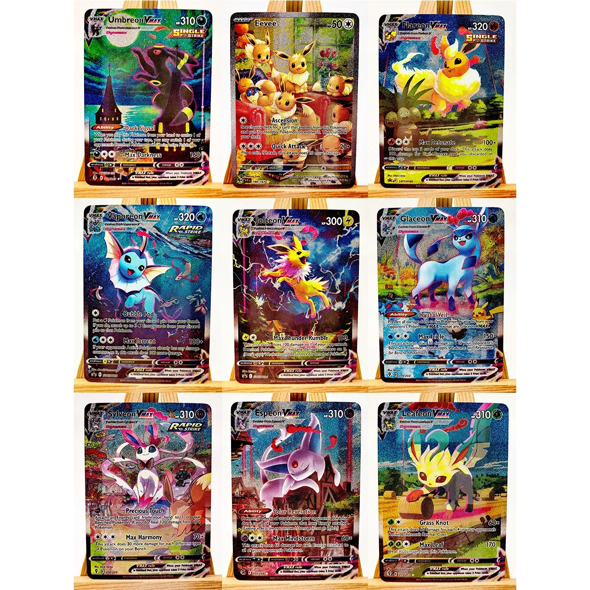 Color: Burgundy - Umbreon Eevee Sylveon Leafeon Glaceon Toys Hobbies Hobby Collectibles Game Collection Anime Cards