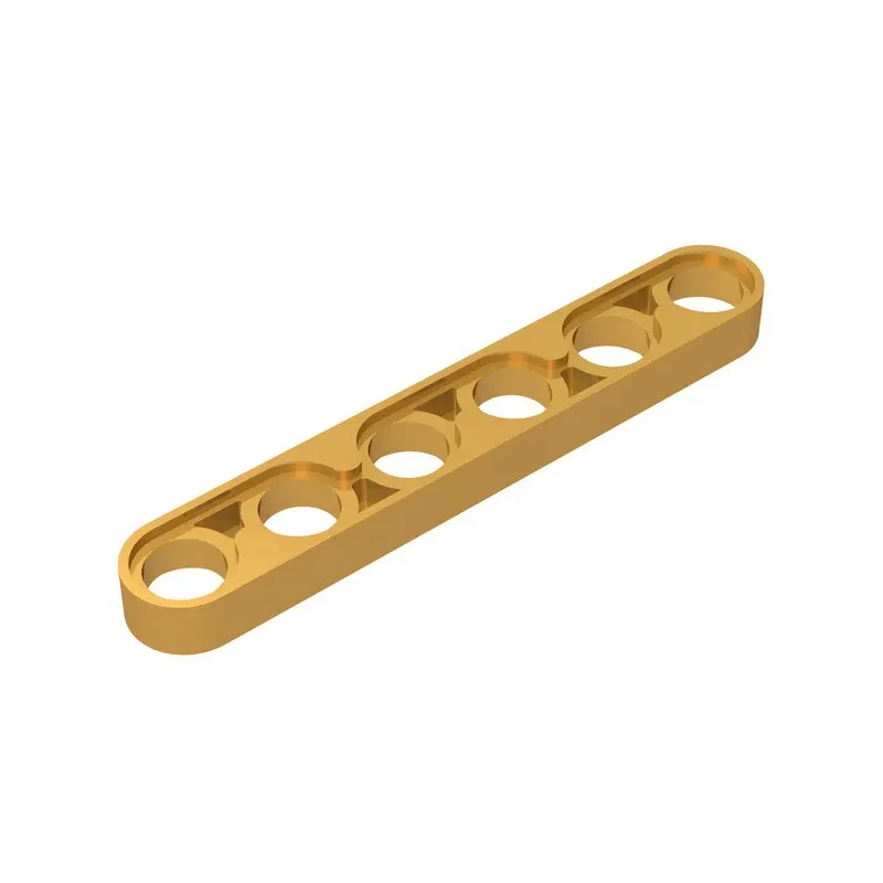 Color: Wood - Gobricks GDS-694 Technical, Liftarm Thin 1 x 6 compatible with lego 32063 pieces of children's DIY Building Blocks Technical