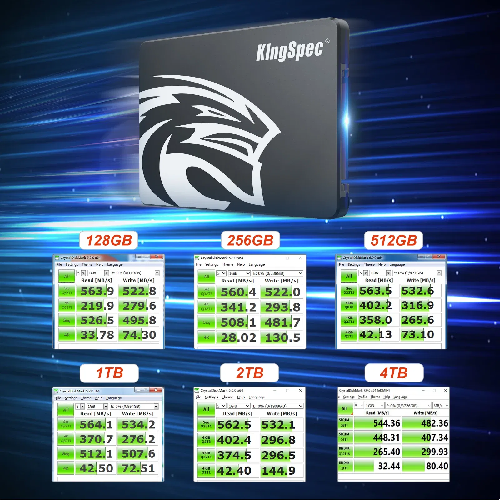 SSD Capacity: 2TB - KingSpec SSD Drive HDD 2.5 Hard Disk SSD 240GB 480GB 1TB 2TB 512GB 960GB SATA3 Disk Internal Hard Drive for Laptop PC