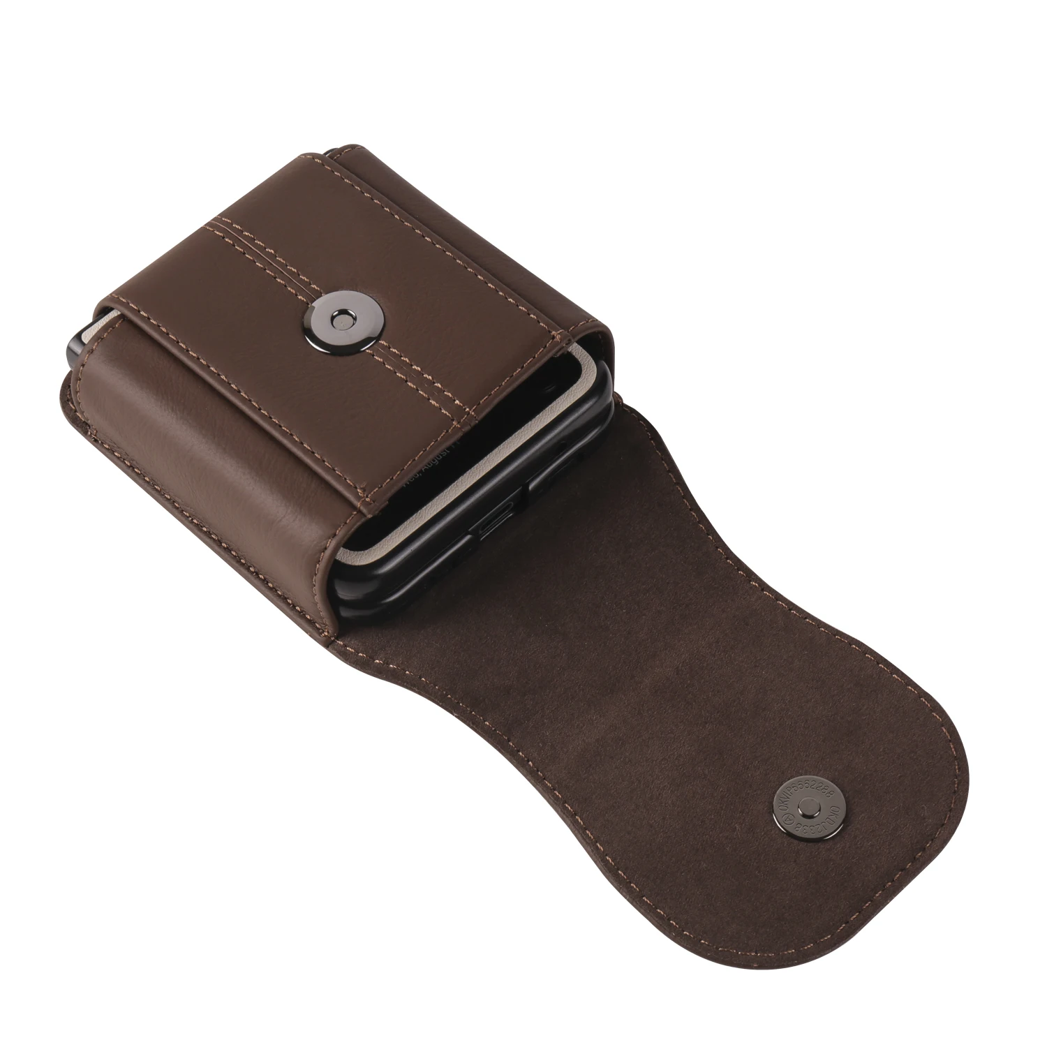 Color: Beige, Ships From: CHINA, Material: Plastic - Cow Leather Belt Clip Case Holster Pouch For Samsung Galaxy Z Flip 6 5 4 3,Moto Razr 50 40 Ultra,Huawei P50 Pocket S Waist Bag