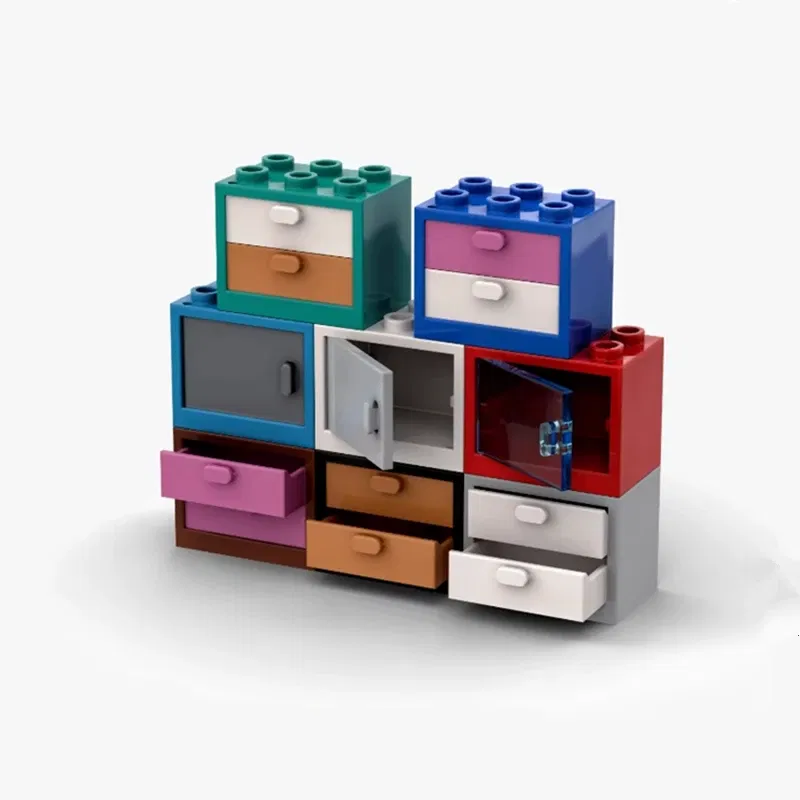 Color: Dark Grey, Ships From: CHINA - CUPBOARD 2X3X2,DOOR 3X2,DRAWER Compatible 92410 4532 4533 30125 35245 4536 Self-Locking Bricks Building Blocks Toys Accessories