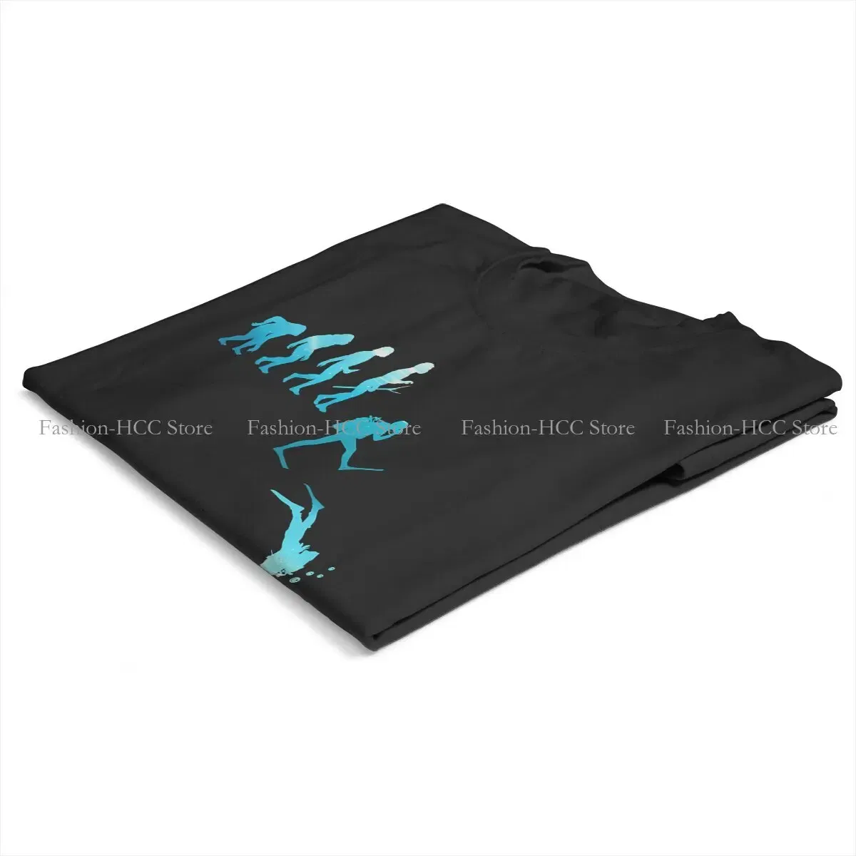 Color: black, Size: L - Evolution Polyester TShirts Scuba Diving Print Homme T Shirt Hipster Clothing