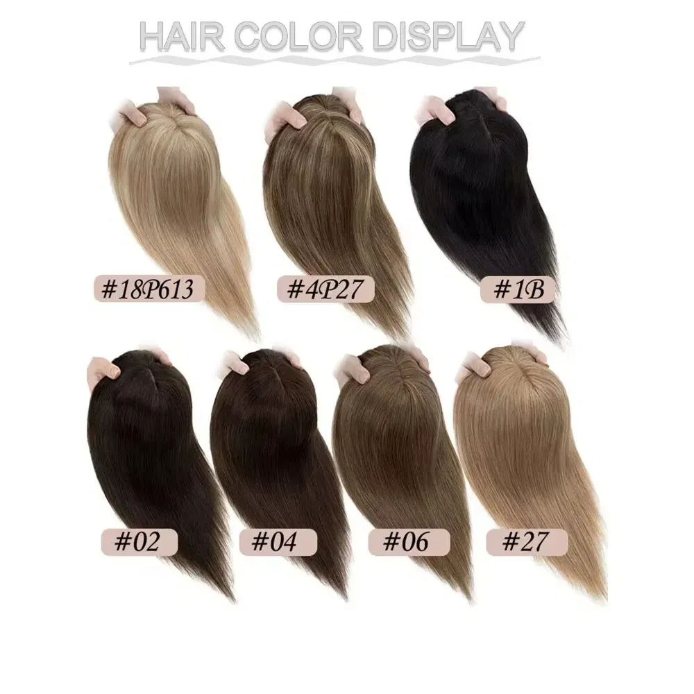 Toupee Color: 613#, Toupee Size: 5x5, Toupee Design: free, Toupee Density: 120%, Length: 18 inches - 5.5X6inch Mono Base Brazilian Remy Human Hair Topper 12"-18" Double Pu Around Thick Invisible Mono Topper for Women Hairpieces