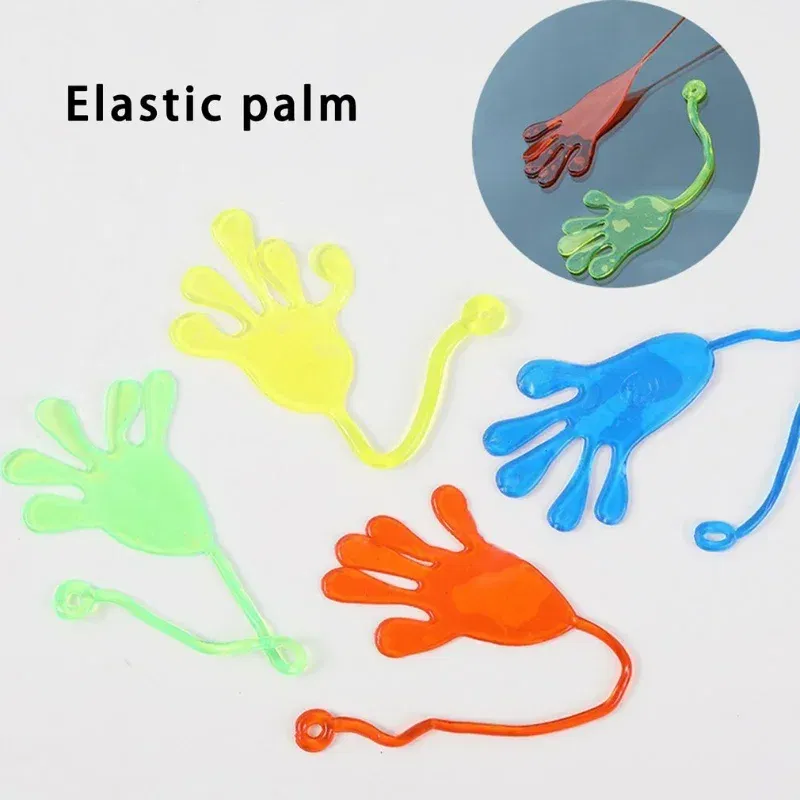 Color: light green - 1pc Squishy Toy Slap Hands Palm Toy Elastic Sticky Toy For Kid Gift Party Gags Practical Jokes Elastic Creative Tricky Toys