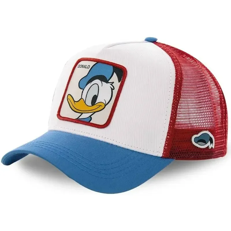 Color: Rose Red, Size: Adjustable - Hot Sale Unisex Anime Cartoon Cap Disney Embroidery Baseball Cap Men Women Trucker Hat