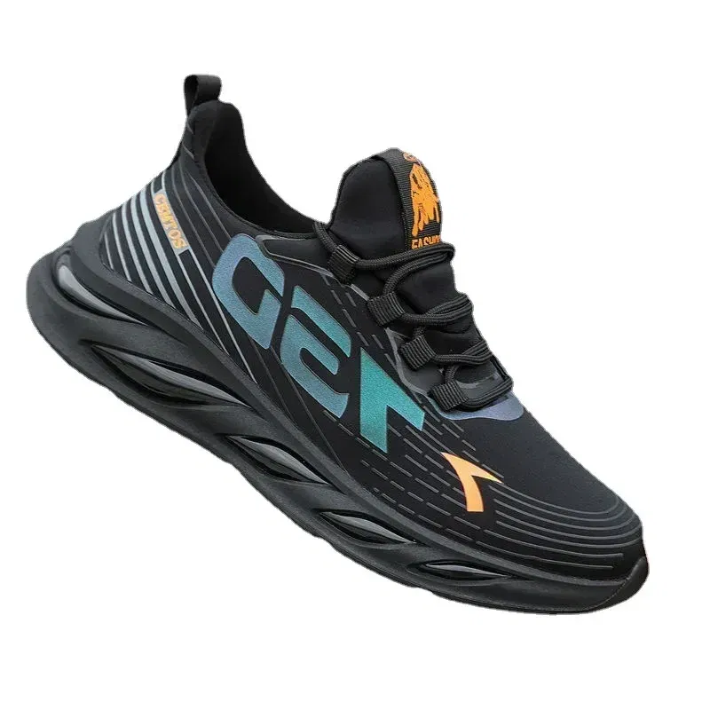 Color: Blue, Shoe Size: 41 - 2024 Men's Sports and Casual Shoes Summer Fashion New Shoes Round Toe Black Spring Men's Shoes