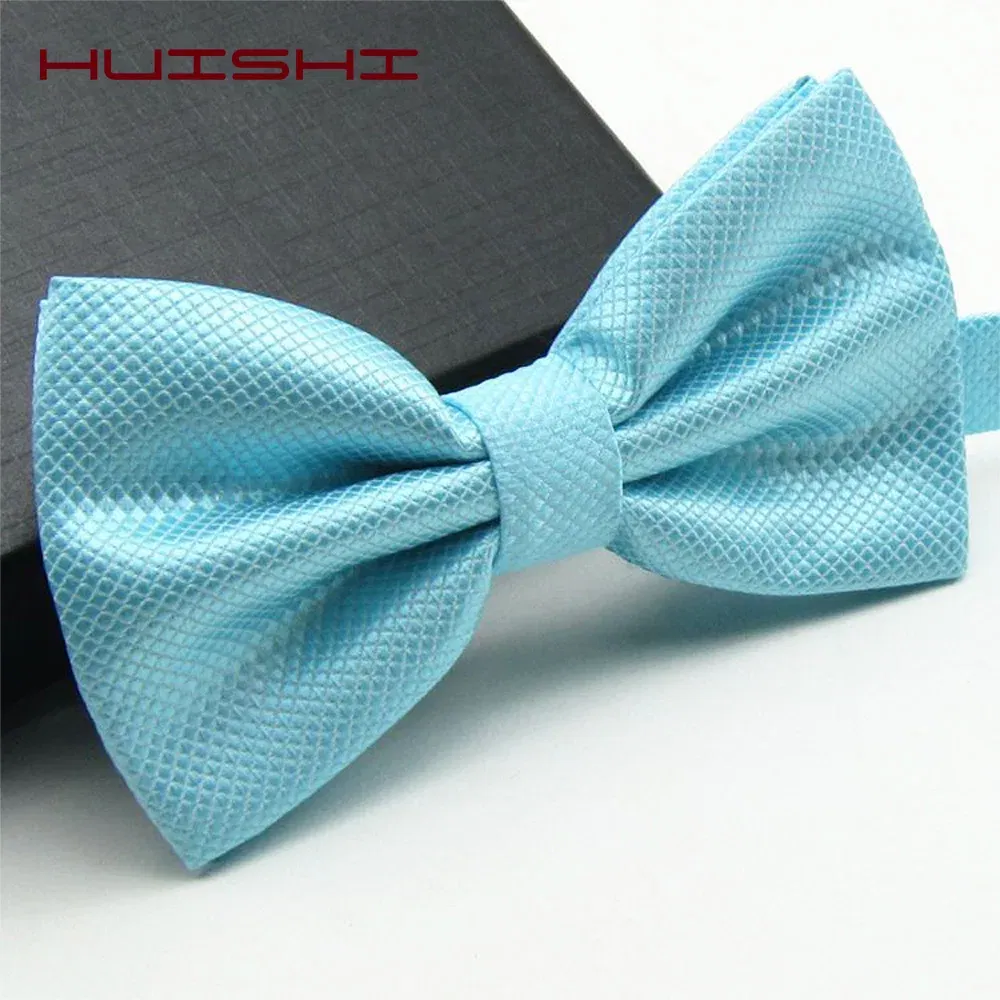 Color: PURPLE, Ships From: CN - HUISHI Bowtie Men Ties Fashion Butterfly Party Wedding Bow Tie For Men Women Candy Solid Color Bowknot Wholesale Accessories Tie