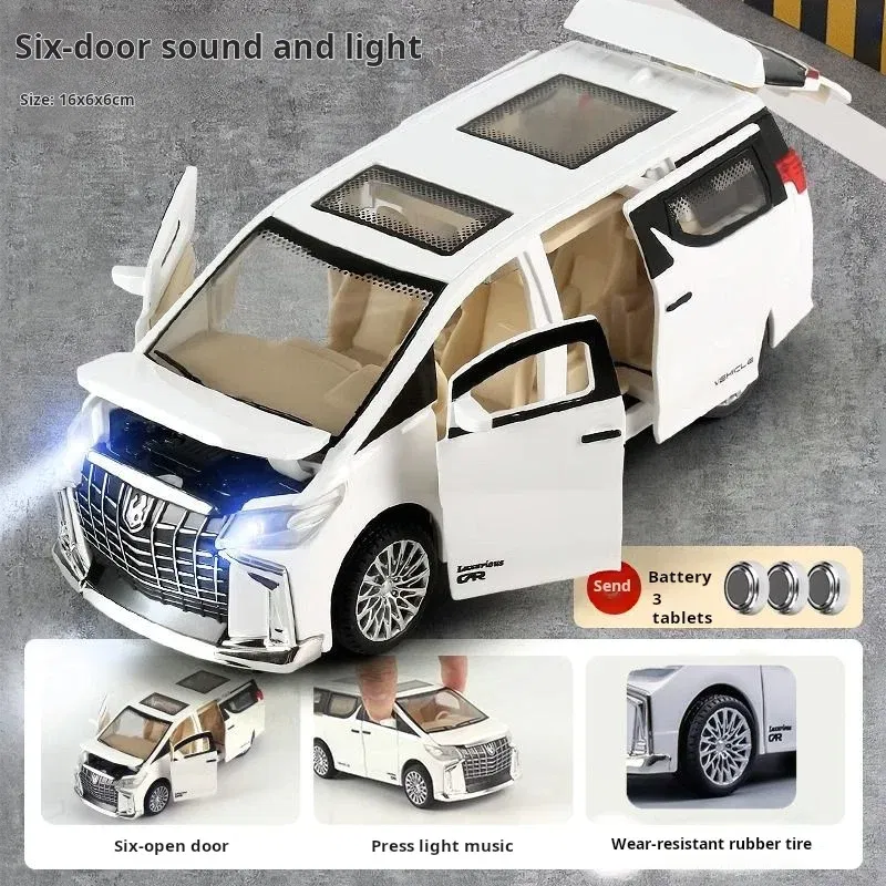 Color: DEEP BLUE - Children's Inertia Pull-back Car Toy with Lighting Sound Simulation Commercial Car Model Boy Gift Toy Car Kids Holiday Gift