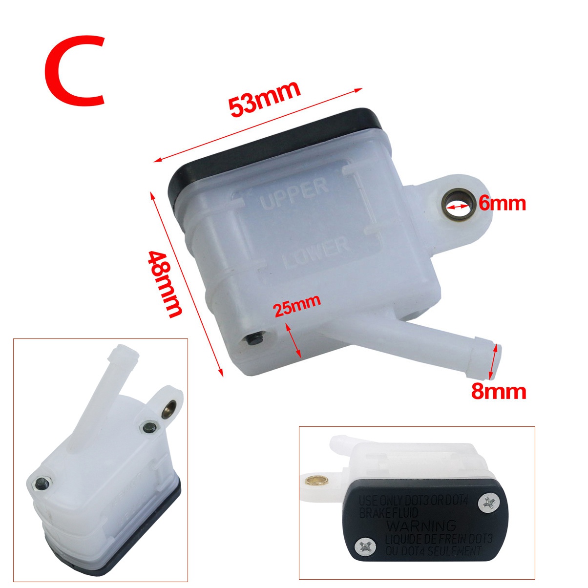 Color: Lavender - Universal Motorcycle Lever Brake Oil Tank Foot Brake Master Cylinder Oil Cup Fluid Bottle Reservoir Dirt Bike Scooter Pitbike
