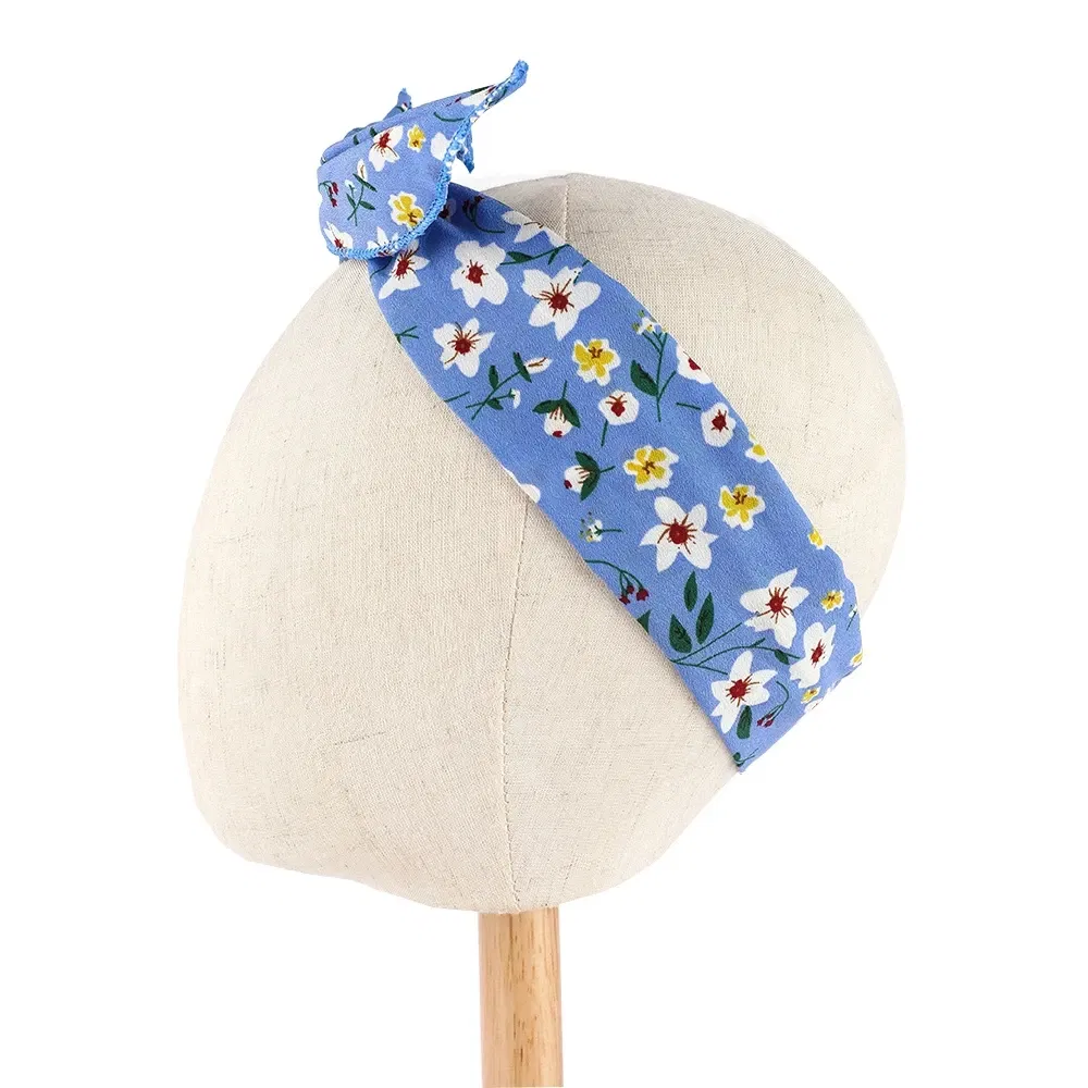 Color: GRAY, Ships From: CN - Bunny Ears With Iron Wire Headband Printed Fabric Women Girls Scrunchies Hairband Hair Band Holder Accessories Headdress
