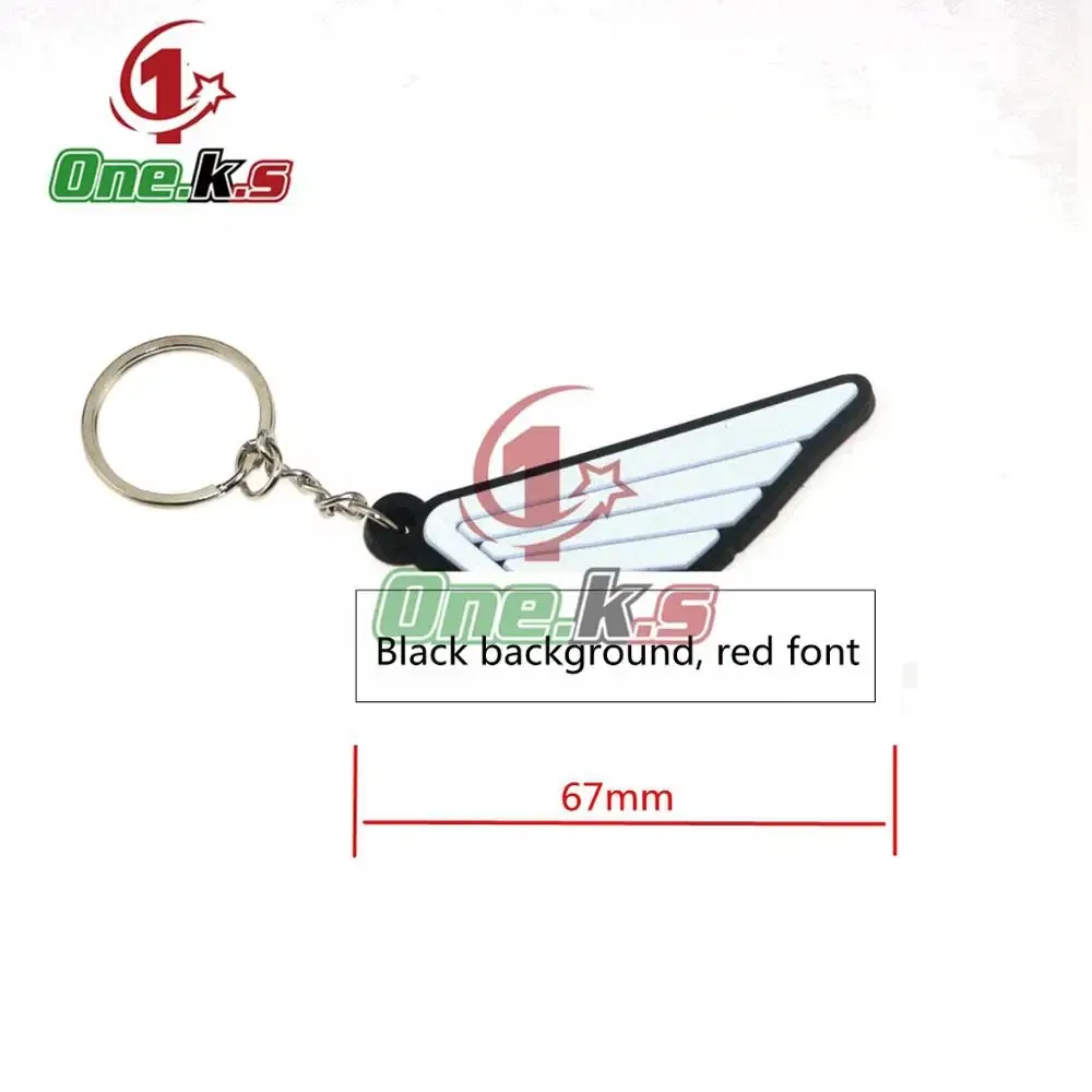 Color: Dark Grey - Rubber Motorcycle Key Ring Key Chain cool keychain 3D Soft For HONDA CB1000 CB650F  CBR100RR  CB650R