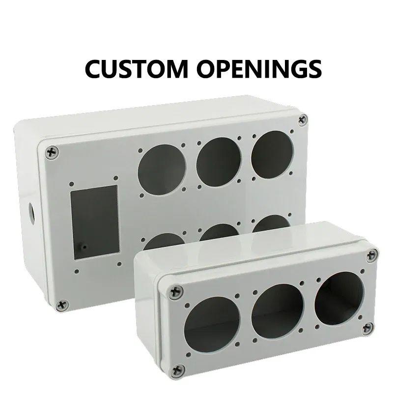 Color: Lavender - Black Outdoor Waterproof Enclosure Plastic Box Electronic Project Instrument Case Electrical Project Box Junction Box Housing