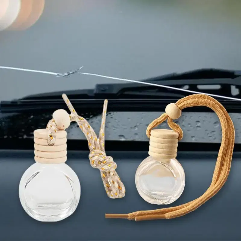 Color Name: Red, Ships From: CHINA - 10ml Car Air Freshener Bottle Car Hanging Perfume Pendant Fragrance Empty Glass Perfume Diffuser Aromatherapy Decoration Bottle