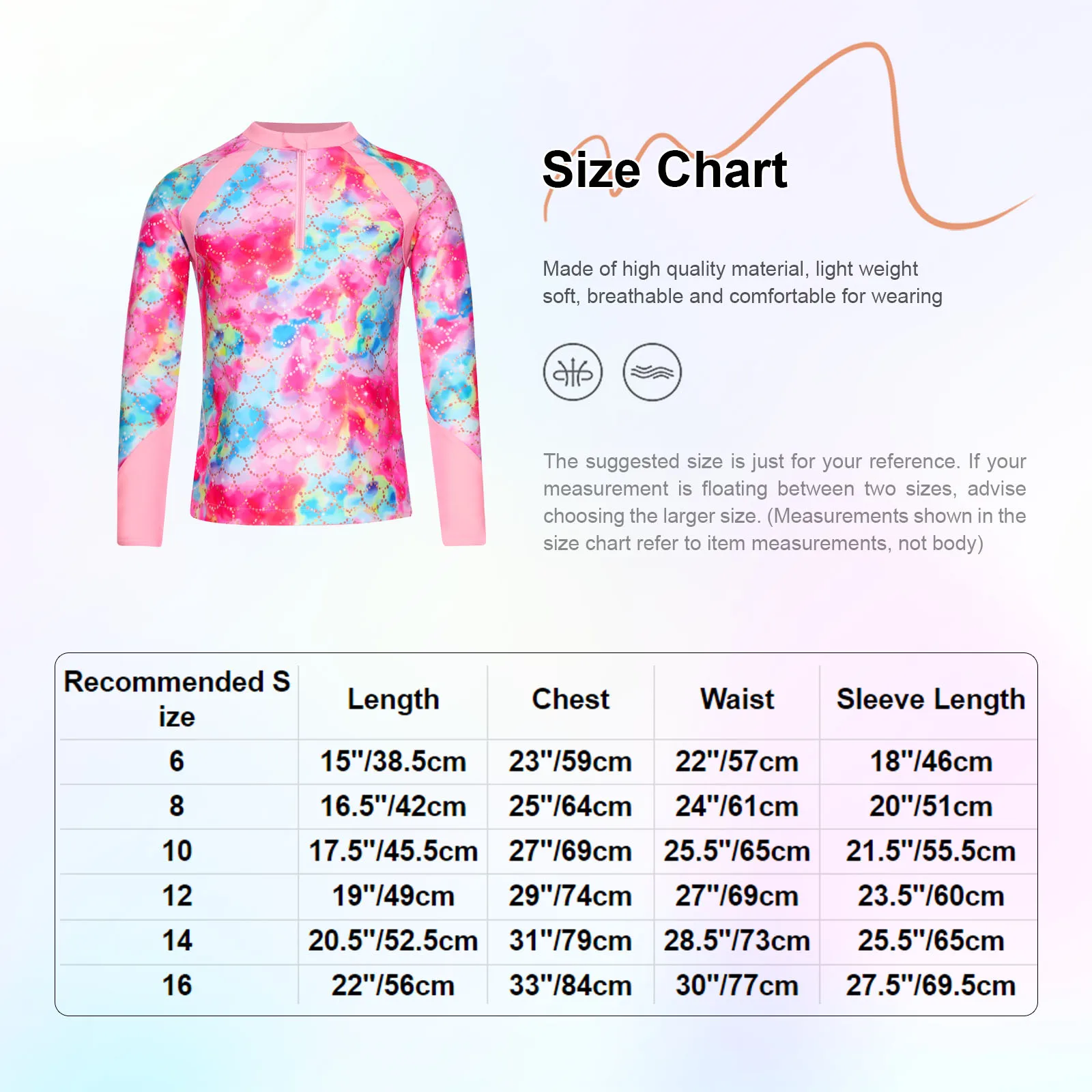 Color: Blue, Kid Size: 12M - Kids Girls Swim Top Floral Printed Rash Guard T Shirt Mock Neck Long Sleeve Pool Party Beachwear UPF 50+ Surfing Bathing Tops