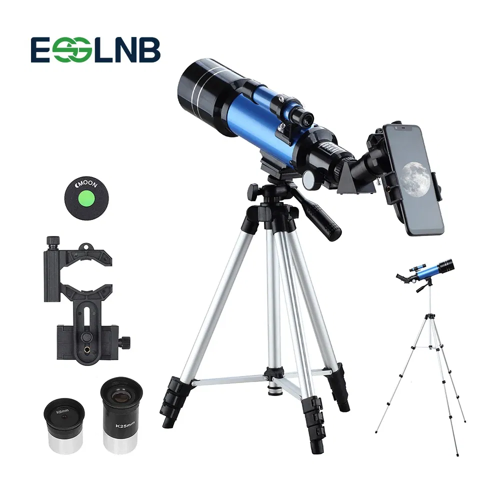 Color: Blue, Ships From: United States - 70400 Telescope With Adjustable Tripod Phone Adapter Erect-Image Moon Watching Terrestrial Space Monocular For Beginner Kids