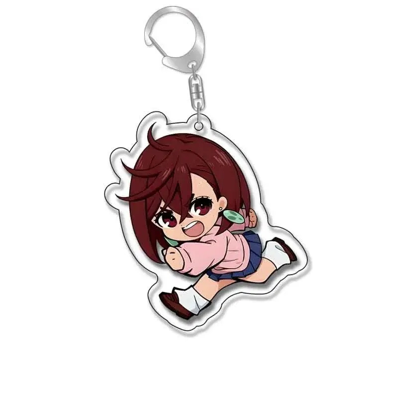 Color: Red - Anime Dandadan Momocute Cartoon Key Ring Keychain Jewelry Girl Pendant Fashion Children Gift Accessories Bag Charms Acrylic