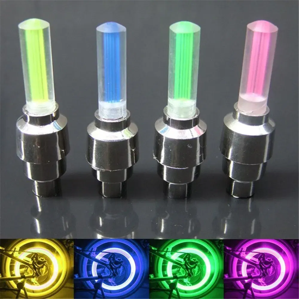 Color: Red, Ships From: CHINA - Bike Valve Caps Lamp Neon Spoke Light Bike Cool LED Flash For Road Bicycle MTB Motorcycle Car Tire Nozzle Cycling Accessories