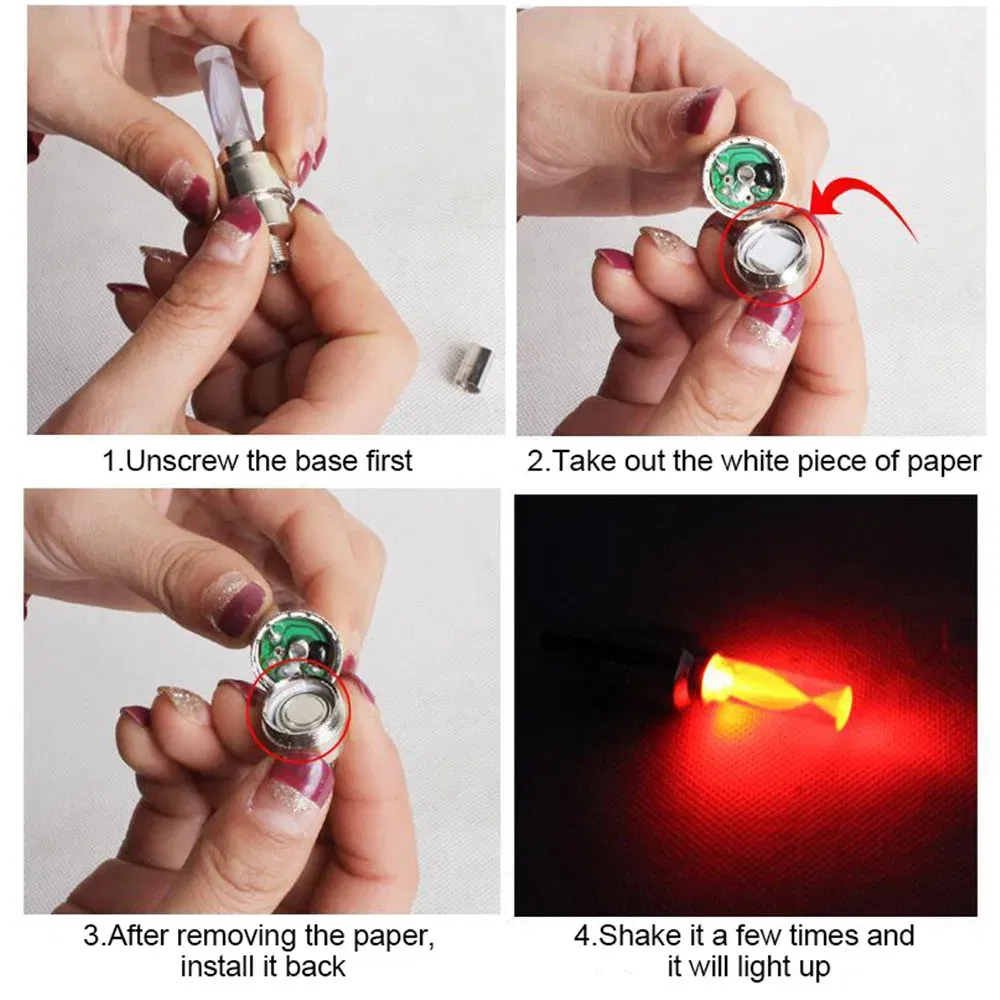 Color: Red, Ships From: CHINA - Bike Valve Caps Lamp Neon Spoke Light Bike Cool LED Flash For Road Bicycle MTB Motorcycle Car Tire Nozzle Cycling Accessories