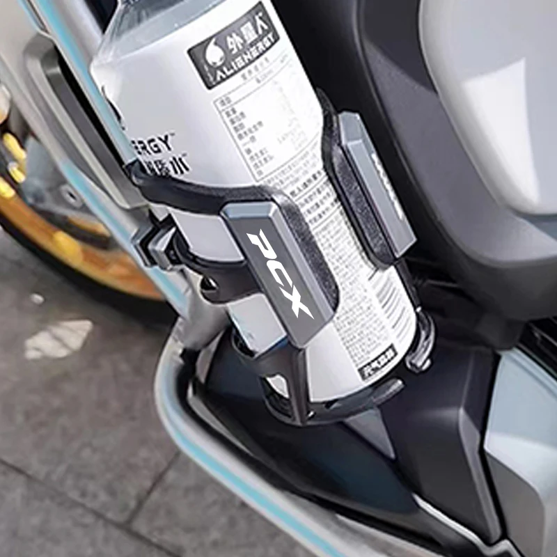 Color: GRAY - For Honda PCX 125 PCX125 PCX 150 PCX150 PCX 160 PCX160 Accessories Motorcycle Beverage Water Bottle Cage Drink Cup Holder
