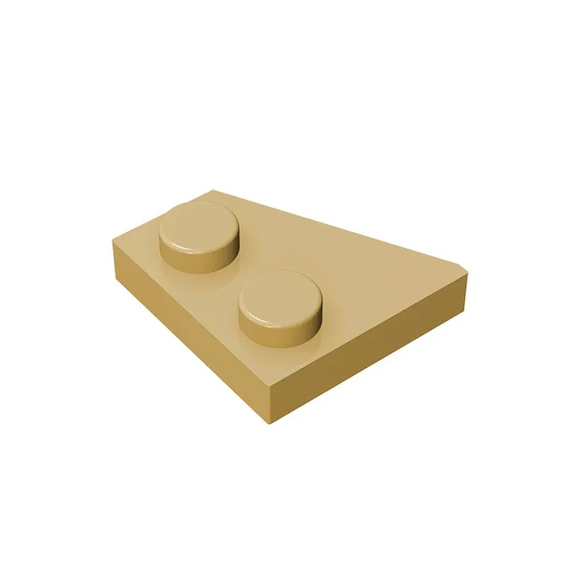 Color: DEEP BLUE - Gobricks 10PCS Parts Wedge, Plate 2 x 2 Left Compatible with 24307 pieces of children's toys Building Blocks Educatonal  Techni