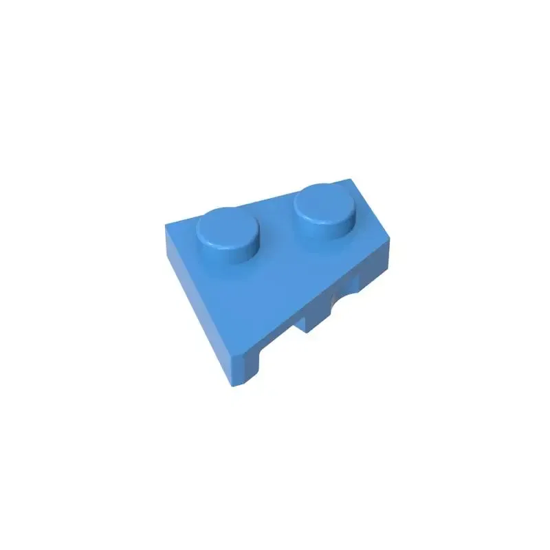 Color: DEEP BLUE - Gobricks 10PCS Parts Wedge, Plate 2 x 2 Left Compatible with 24307 pieces of children's toys Building Blocks Educatonal  Techni