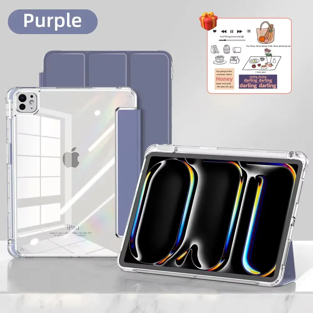 Color: other, Size: 12.4 - For iPad Air 5 Case 2024 Air 6 11 iPad Pro 11 12.9 13 10 Gen 10.2 9th 8th 7th 9.7 6th 5th Mini 7 6 Smart case with pen Holder