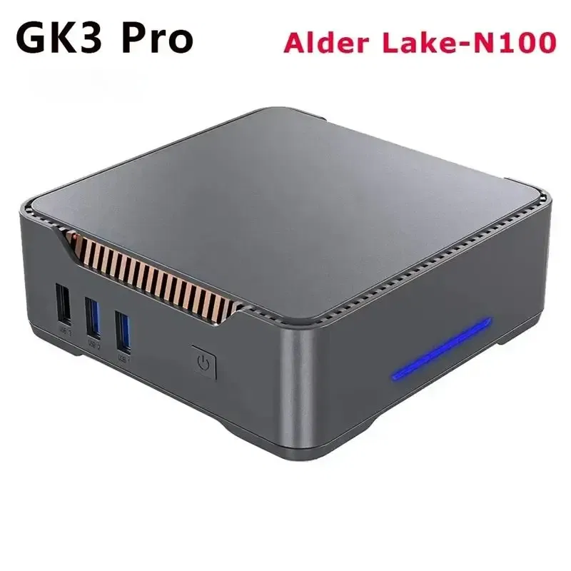 Color: LIGHT BLUE, Ships From: CHINA - Top GK3V GK3 Pro Alder Lake N100 Mini PC 8GB 256GB Windows 11 Pro 16GB 512GB WIFI5 BT4.2 Desktop Game Computer