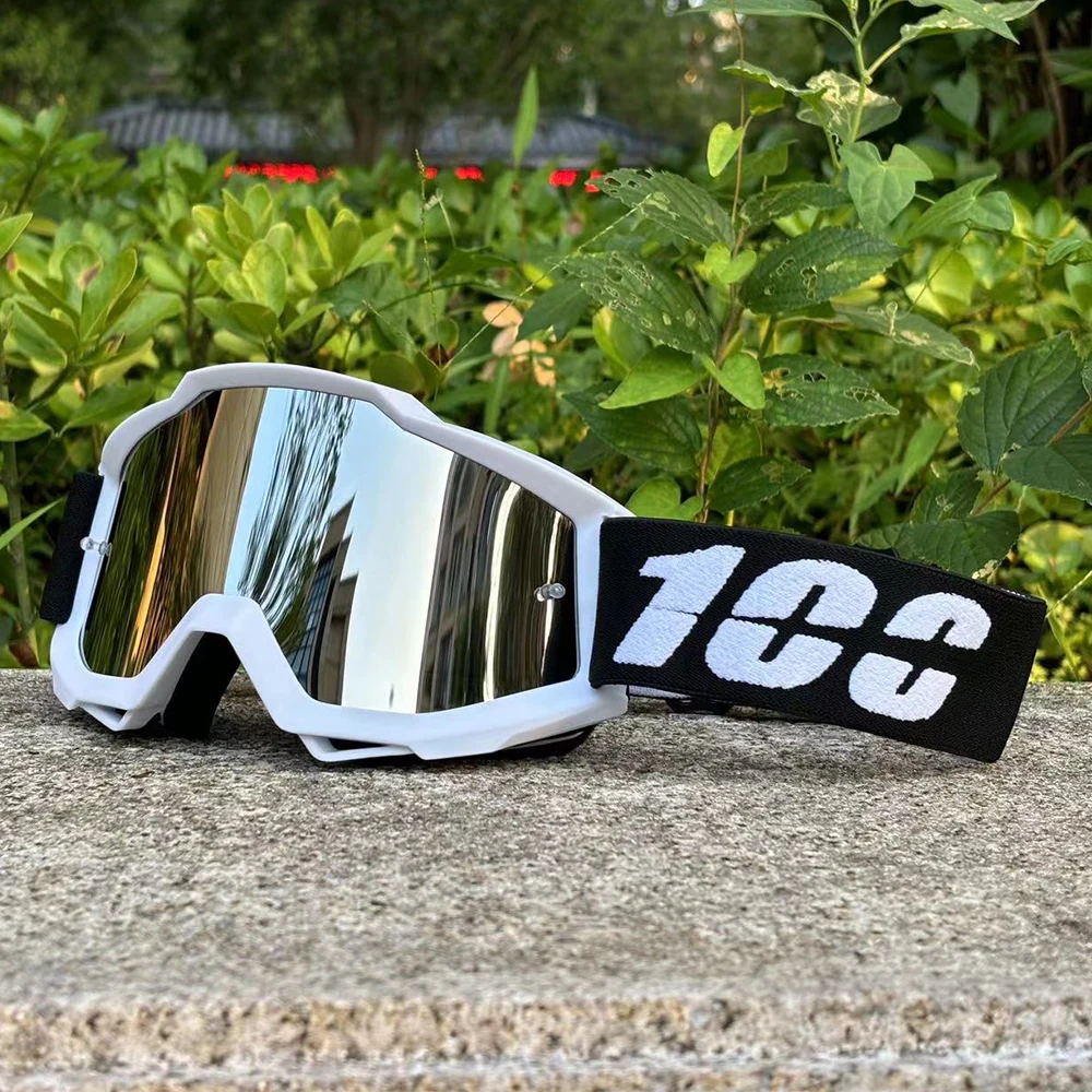 Color: WHITE - MX Motorcycle Goggles Motocross Glasses Off-road Sunglasses For Man MTB ATV Mask Windproof Protection Cycling Racing Goggles