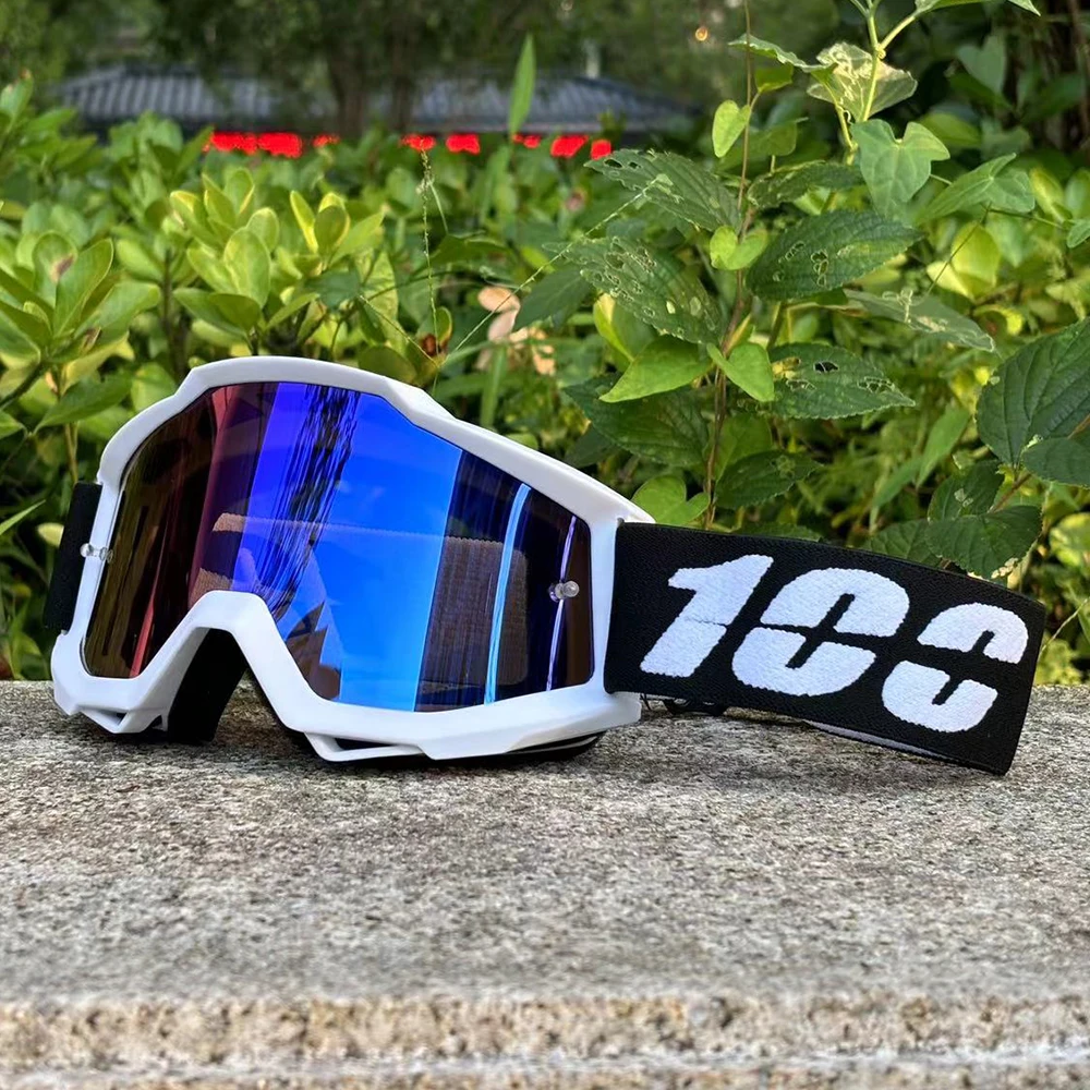 Color: WHITE - MX Motorcycle Goggles Motocross Glasses Off-road Sunglasses For Man MTB ATV Mask Windproof Protection Cycling Racing Goggles